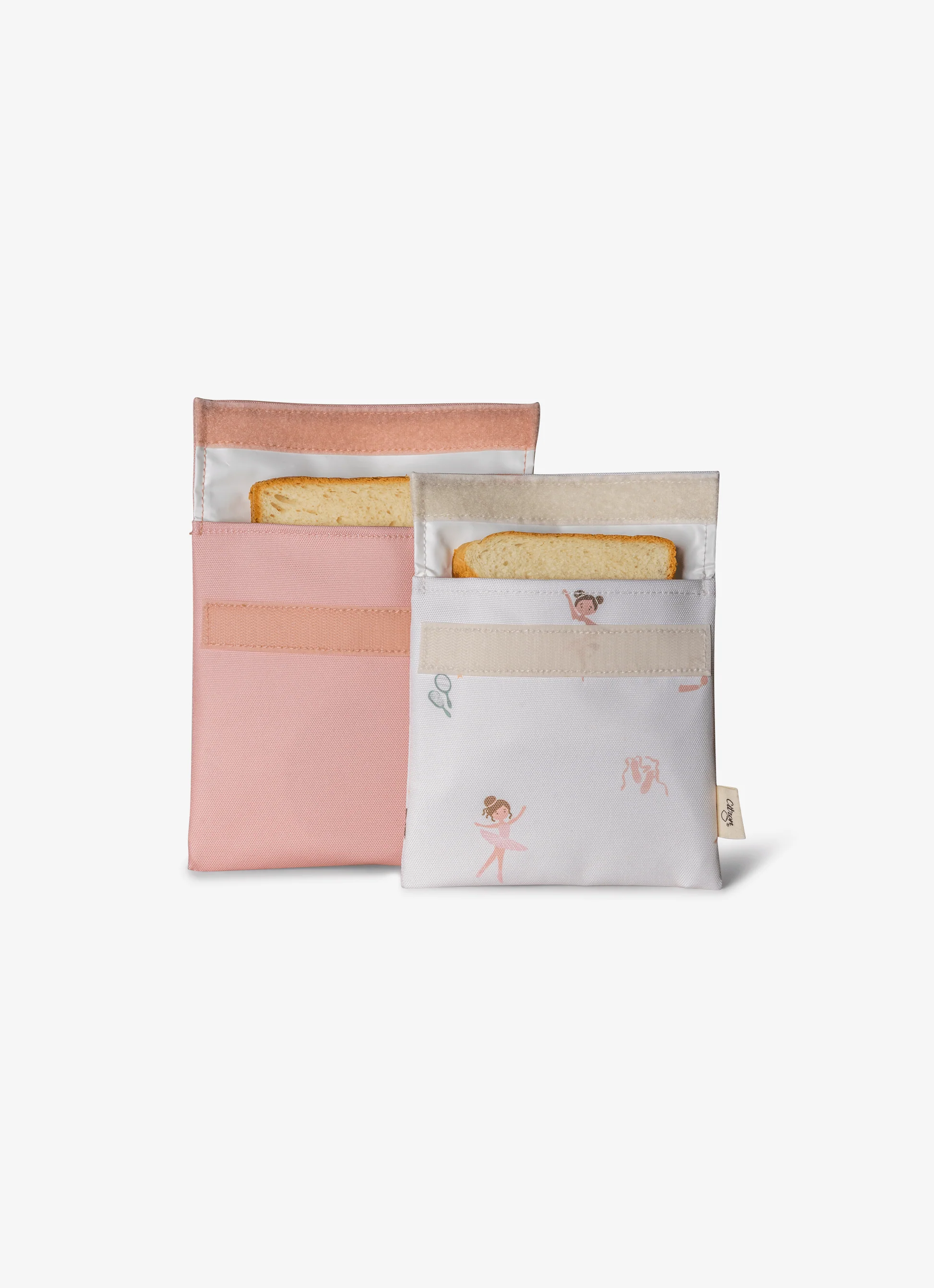 Two Reusable Sandwich Bags - Ballerina/Blush Pink